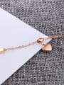 thumb Simple Little Heart Rose Gold Plated Anklet 2