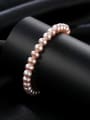 thumb Sterling Silver 6-6.5mm oblate Lavender freshwater pearl bracelet 0