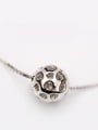 thumb Simple Hollow Bead Silver Anklet 1