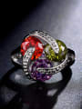 thumb Exquisite Colorful Zircons Statement Ring 2