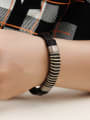 thumb Punk style Braided Rope Artificial Leather Men Bracelet 1
