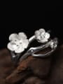 thumb Beautiful Flower Silver Opening Ring 2