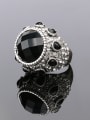 thumb Punk style Exaggerated Black Resin Stones Crystals Alloy Ring 2
