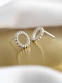 thumb 925 Sterling Silver With Silver Plated Classic Round Stud Earrings 0