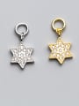 thumb 925 Sterling Silver With 18k Gold Plated Delicate Star Charms 0