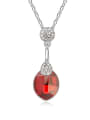 thumb Simple Oval austrian Crystals Alloy Necklace 2