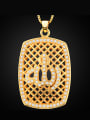 thumb Hollow Zirconia Colorfast Pendant 0