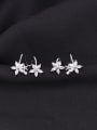 thumb Copper With White Gold Plated Cute Flower Stud Earrings 0