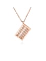 thumb Stainless Steel With Rose Gold Plated Personality Geometric Necklaces 0