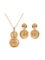 thumb Alloy Imitation-gold Plated Fashion Artificial Stones Round Two Pieces Jewelry Set 0
