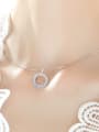 thumb Simple austrian Crystals Hollow Round Necklace 1