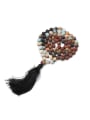 thumb Personality Semi-precious Stones New Tassel Necklace 4