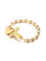 thumb Fashionable Gold Plated Heart Shaped Pearl Charm Bracelet 0