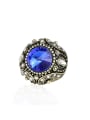 thumb Retro Noble style Resin stone White Crystals Alloy Ring 0