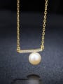 thumb Gold Plated Pearl Necklace 0