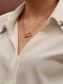 thumb Double Round Pendant Clavicle Necklace 1