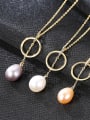 thumb Sterling Silver Natural Pearl Necklace with three colors optional 2