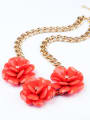 thumb Flower-shape Alloy Sweater Necklace 1