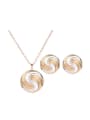 thumb Alloy Imitation-gold Plated Fashion Round Two Pieces Jewelry Set 0
