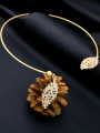 thumb Two Leaves Fashion Women Necklace 2