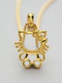 thumb Gold Plated Cat Pendant 2