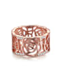 thumb Hollow Hot Selling Zircons Rose Gold Plated Ring 0