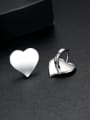 thumb Copper With Glossy  Simplistic Heart Stud Earrings 2
