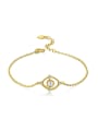 thumb S925 Silver Gold Plated Round-shape Accessories Bracelet 0