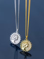 thumb 925 Sterling Silver With 18k Gold Plated Fashion Sun Goddess Necklaces 1