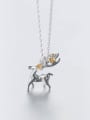 thumb Lovely Deer Shaped Gold Plated S925 Silver Necklace 0