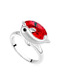 thumb Personalized Little Dolphin Oval austrian Crystal Alloy Ring 0