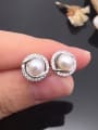 thumb Fashion Freshwater Pearl Round stud Earring 1