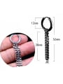 thumb Stainless Steel With Black Gun Plated Trendy Chain Earrings 1