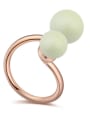 thumb Personalized Two Imitation Pearls Alloy Ring 3