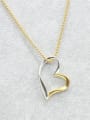thumb Color Plated Heart-shaped Pendant Necklace 0