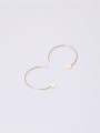 thumb Titanium With Gold Plated Simplistic Round Hoop Earrings 3