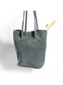 thumb Frosted cowhide single shoulder Bucket Bag 0