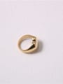 thumb Titanium With Gold Plated Simplistic Smooth Heart Band Rings 2