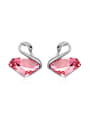 thumb Fashion austrian Crystal-accented Swan Alloy Stud Earrings 2