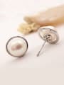 thumb 2018 Freshwater Pearl Round stud Earring 1