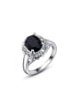 thumb Black Austria Crystal Geometric Shaped Ring 0