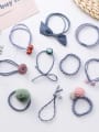 thumb Rope With Fashion 10-Piece hairline bow box button hairball Hair Ropes 2