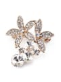 thumb 2017 new new Flower-shaped Crystals Brooch 4