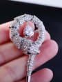 thumb Copper With  Cubic Zirconia Personality Animal snake Brooches 2