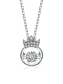 thumb Hollow single-AAA Zricon smart Crown Necklace 0