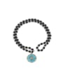 thumb Men's Fashion Circular Pendant Titanium Necklace 2