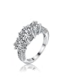 thumb Exquisite Cubic White AAA Zirconias Copper Ring 0