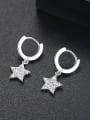 thumb Copper With White Gold Plated Fashion Star Party Drop Earrings 0