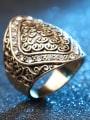 thumb Retro style Personalized White Crystals Alloy Ring 1