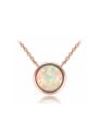 thumb Fashion rose-gold Opal Simple Necklace 0